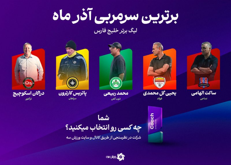 رای شما تعیین می‌کند: سرمربی برتر را انتخاب کنید!