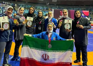 قهرمانی دختران کشتی آلیش ایران در آسیا