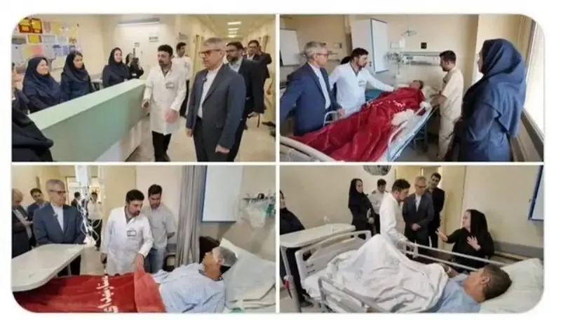 عیادت بقائی از تعدادی مجروحان حملات اسرائیل