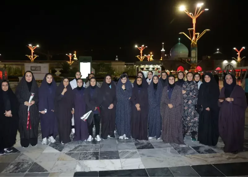 زنان ملی‌پوش به زیارت امام رضا (ع) رفتند