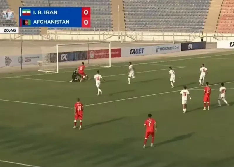 دومین گل تاریخی افغانستان مقابل ایران (عکس)