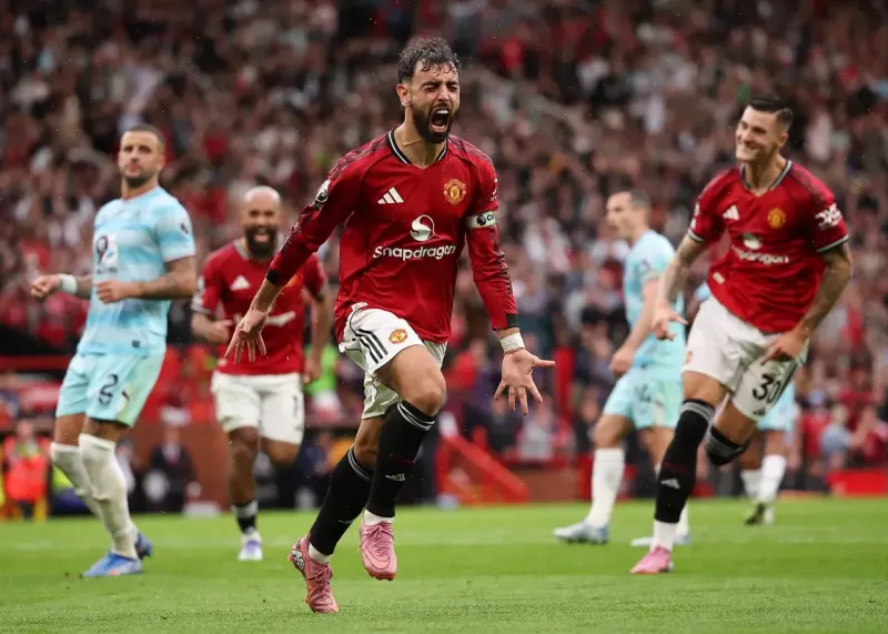 یونایتد 3-2 برنلی: انفجار اولدترافورد با برونو