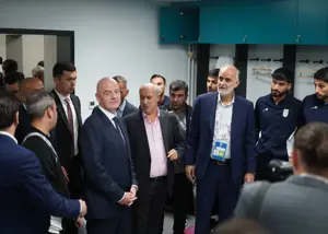 اینفانتینو در رختکن ایران! (عکس)