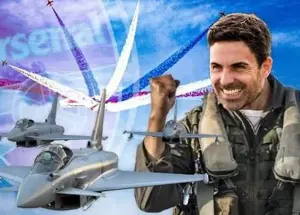 آرتتا خلبانان جنگنده را به تمرین آرسنال می‌برد!