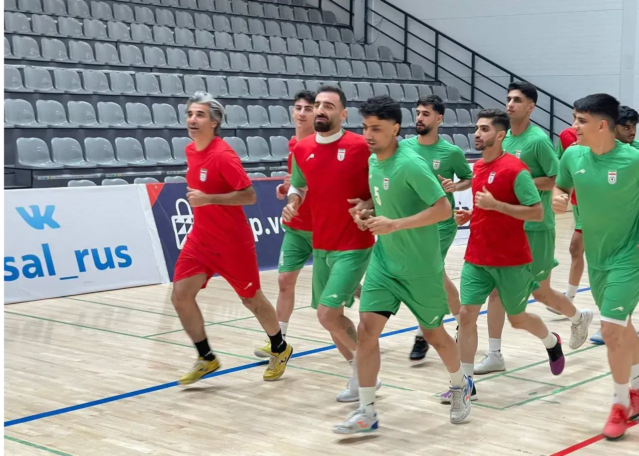 آخرین تمرین سالنی‌بازان ایران پیش از دیدار با روسیه