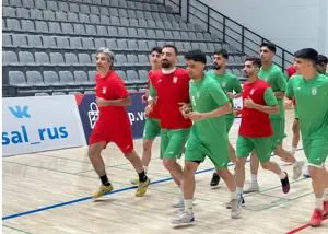آخرین تمرین سالنی‌بازان ایران پیش از دیدار با روسیه