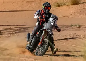 مرگ دردناک یک موتورسور در رالی مراکش