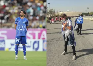 گرد و خاک هوادار قدیمی استقلال در شیراز