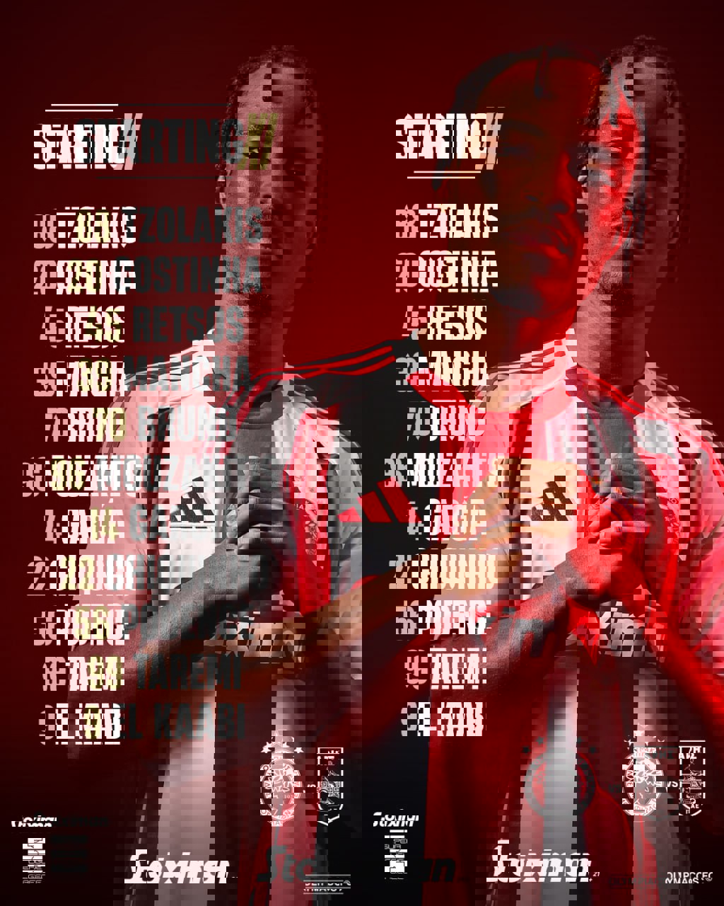 مهدی طارمی در ترکیب اصلی المپیاکوس مقابل آریس