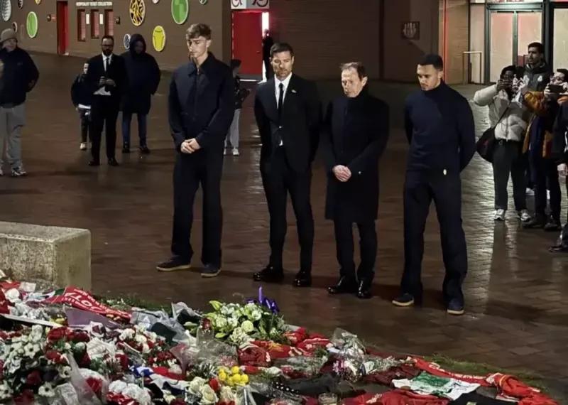 ادای احترام رئال مادرید به ژوتا در بندر لیورپول