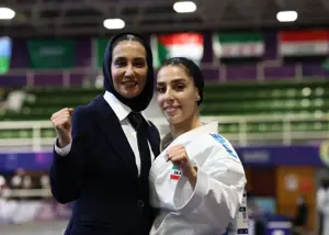 طلای سوم ایران در ریاض به نام دختر کاراته کا