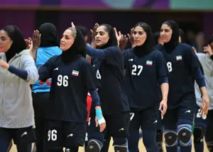 برد شیرین زنان هندبال ایران برابر گینه