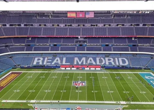 ظاهر جدید برنابئو برای میزبانی فوتبال آمریکایی (عکس)