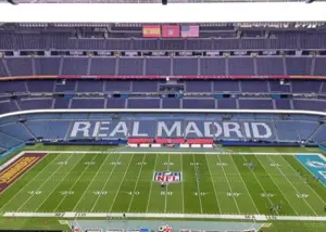 ظاهر جدید برنابئو برای میزبانی فوتبال آمریکایی (عکس)