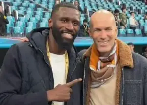 برخورد گرم رودیگر و زیدان در برنابئو (عکس)