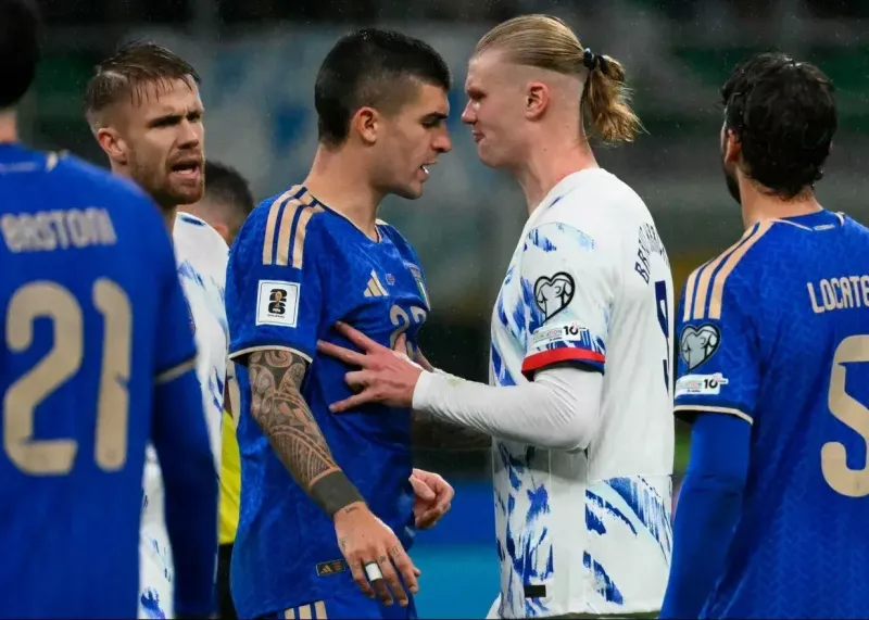 خشم هالند از شوخی زشت ستاره ایتالیا (عکس)