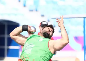 پرتاب طلایی یاسین در استادیوم فیصل بن فهد 