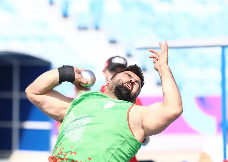 پرتاب طلایی یاسین در استادیوم فیصل بن فهد