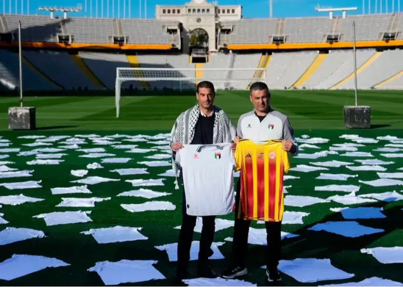 روز تاریخی تیم ملی فلسطین در بارسلونا