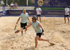 پایان راند اول تنیس ساحلی با حضور سوپراستار