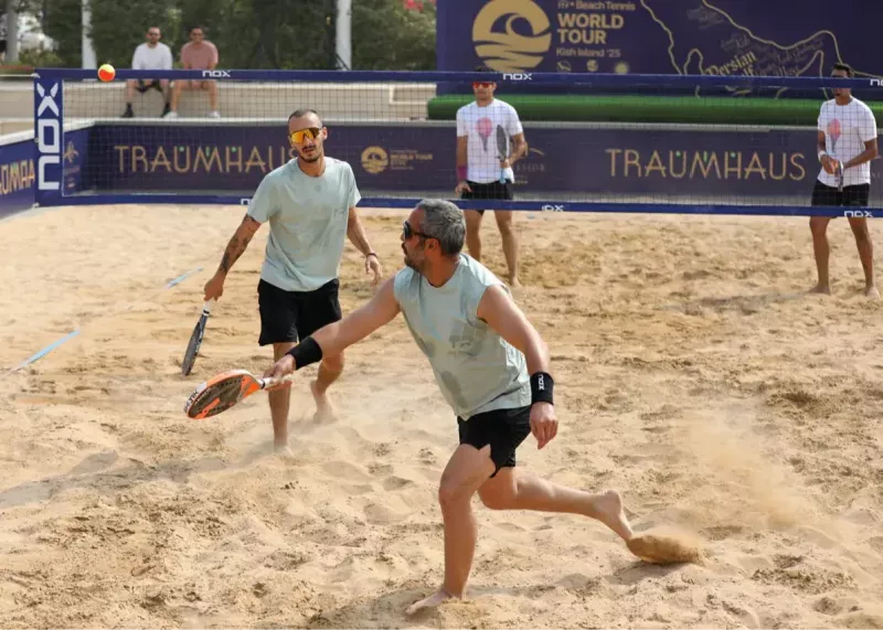 پایان راند اول تنیس ساحلی با حضور سوپراستار