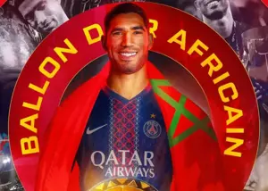 اشرف حکیمی مرد سال قاره آفریقا