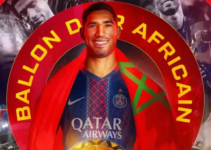 اشرف حکیمی مرد سال قاره آفریقا