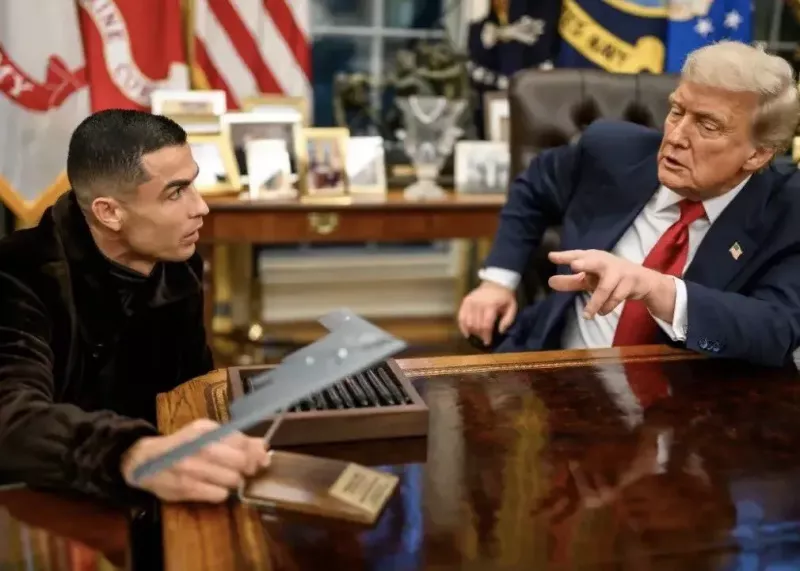 روپایی زدن رونالدو و ترامپ در کاخ سفید! (عکس)