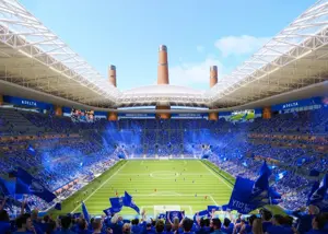 عجیب‌ترین استادیوم جهان با 12 دودکش!