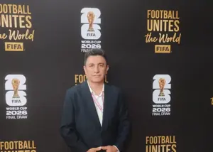 اولین تصاویر امیر قلعهنویی در قرعهکشی جام جهانی