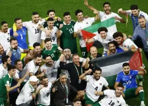 جشن مشترک سوریه و فلسطین پس از صعود دراماتیک