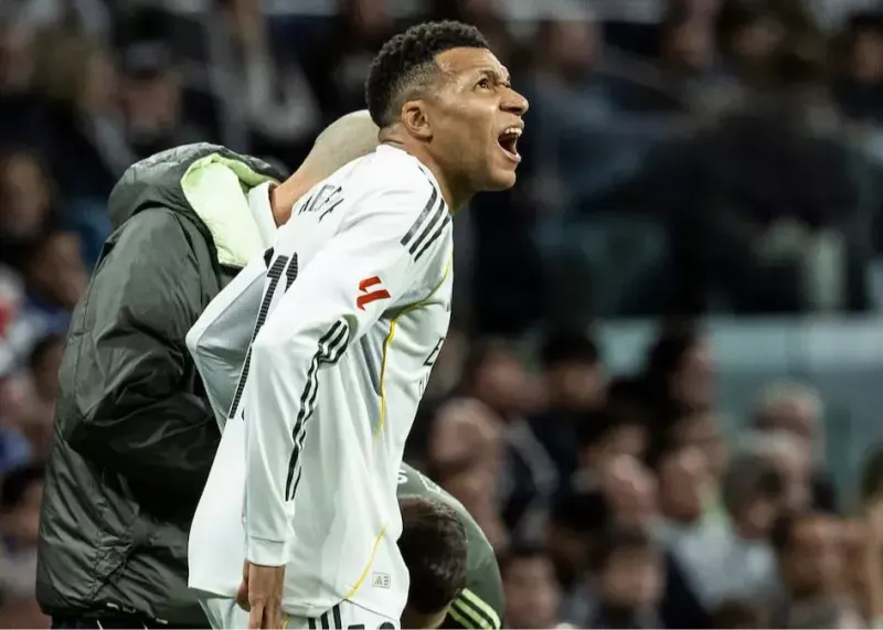 شوک بزرگ در اردوی رئال: انگشت امباپه شکست