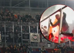 رفتار وحشیانه هواداران فرانکفورت در نوکمپ