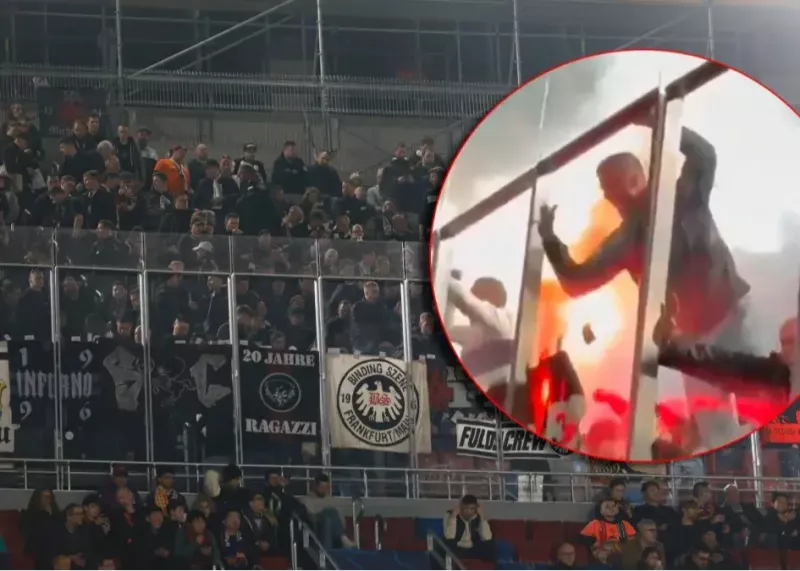 رفتار وحشیانه هواداران فرانکفورت در نوکمپ