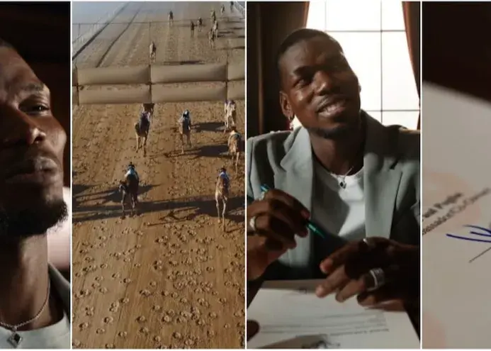 ورزش جدید پل پوگبا: شترسواری!