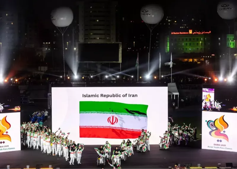 رژه جوانان پارالمپیکی ایران در افتتاحیه دوبی ۲۰۲۵