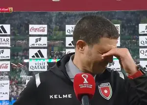 اشکهای مربی اردن پس از مصدومیت ستاره