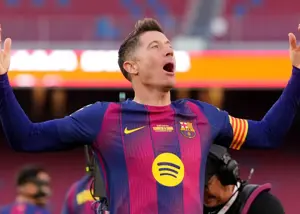 جلسه محرمانه رقیب مسی با لواندوفسکی در بارسلون!