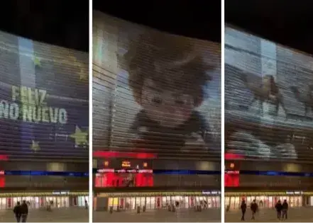 بزرگ‌ترین جشن کریسمس مادرید در برنابئو (عکس)