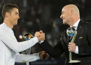 حمایت ویژه رئیس فیفا از کریستیانو رونالدو