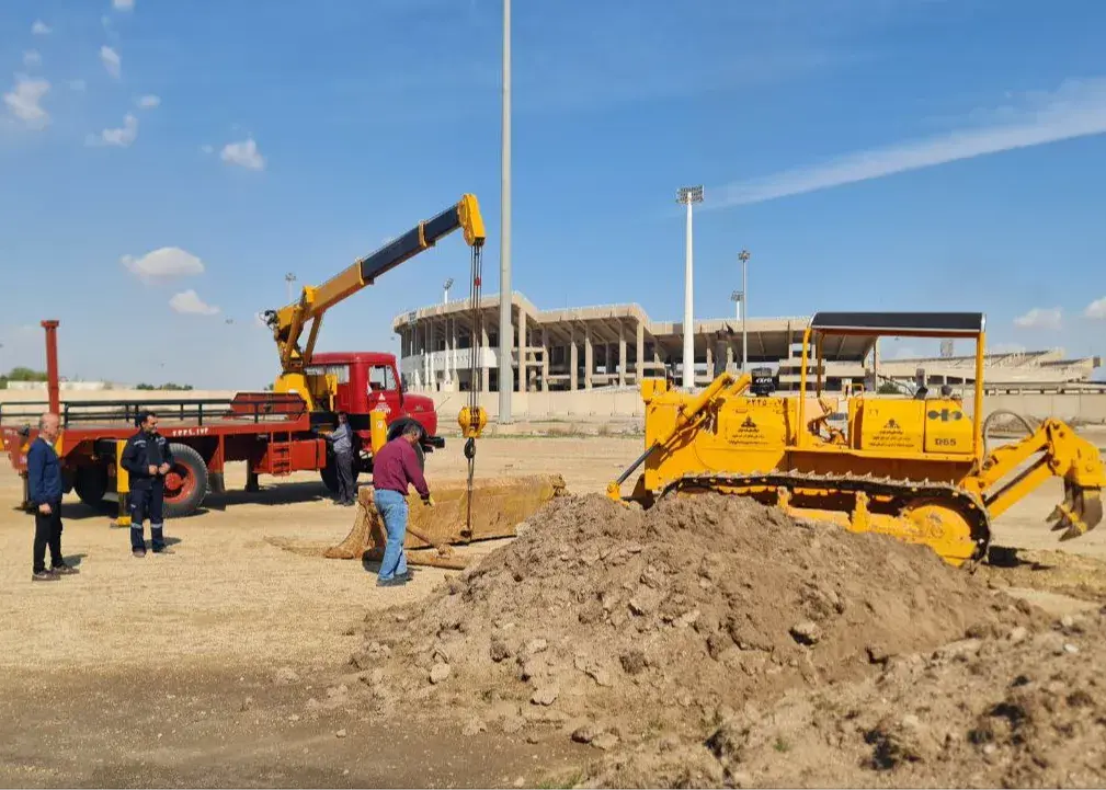 عملیات احداث دو زمین جدید در استادیوم غدیر