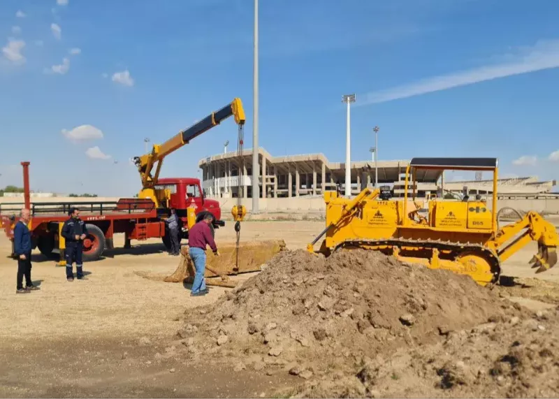 عملیات احداث دو زمین جدید در استادیوم غدیر