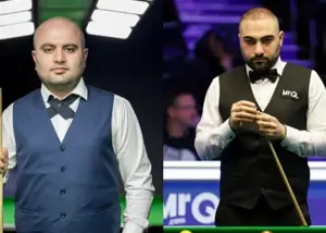 دوئل حساس اسنوکربازان ایران و چین در بارنسلی