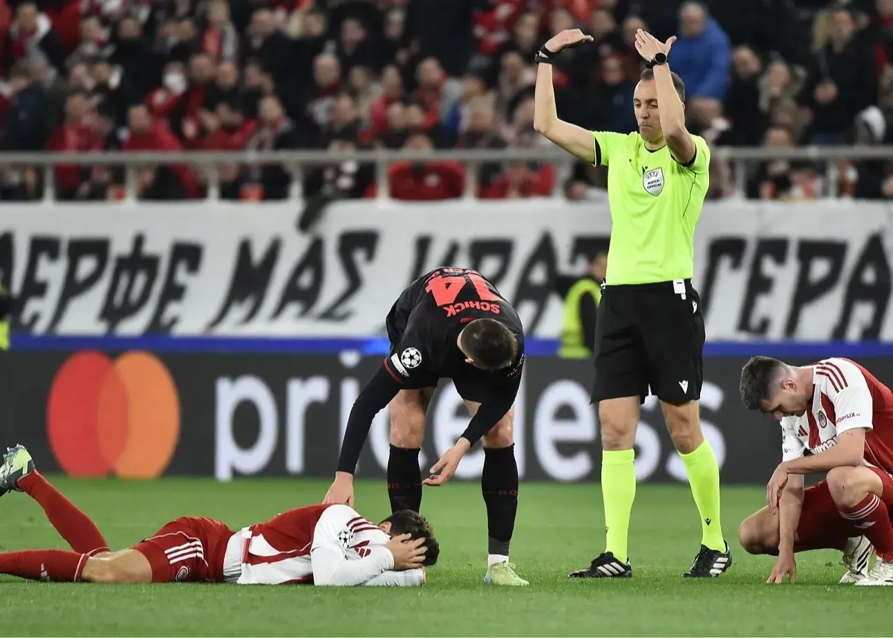 برخورد خون‌آلود در بازی المپیاکوس! (عکس)