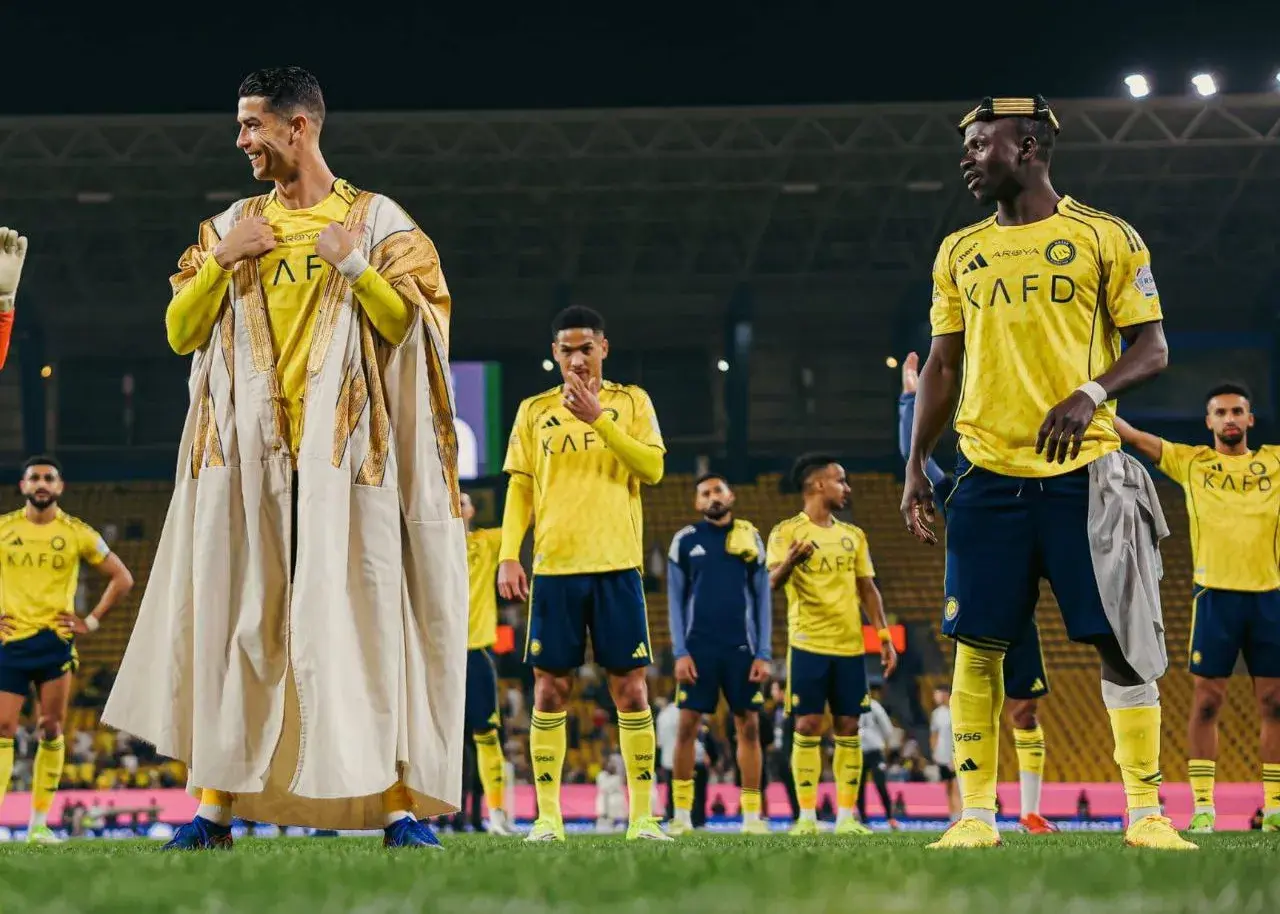 رونالدو با لباس سنتی سعودی در جشن ملی