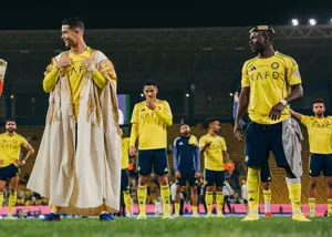 رونالدو با لباس سنتی سعودی در جشن ملی