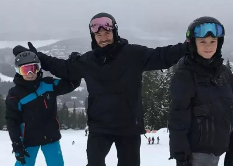 حرکت درخشان بکام در پیست اسکی: مثل یک شوالیه