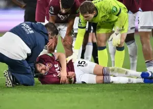 لحظه‌ دلهره‌آور ضربه هالند به ستاره وستهم