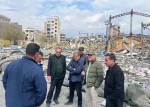 بازدید ماجدی از دو ورزشگاه تخریب‌شده تهران در جنگ 