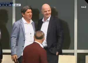 رئیس فیفا برای قلی‌زاده دست زد (عکس)